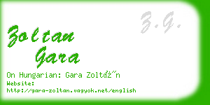 zoltan gara business card